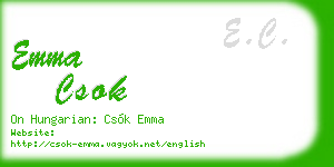 emma csok business card